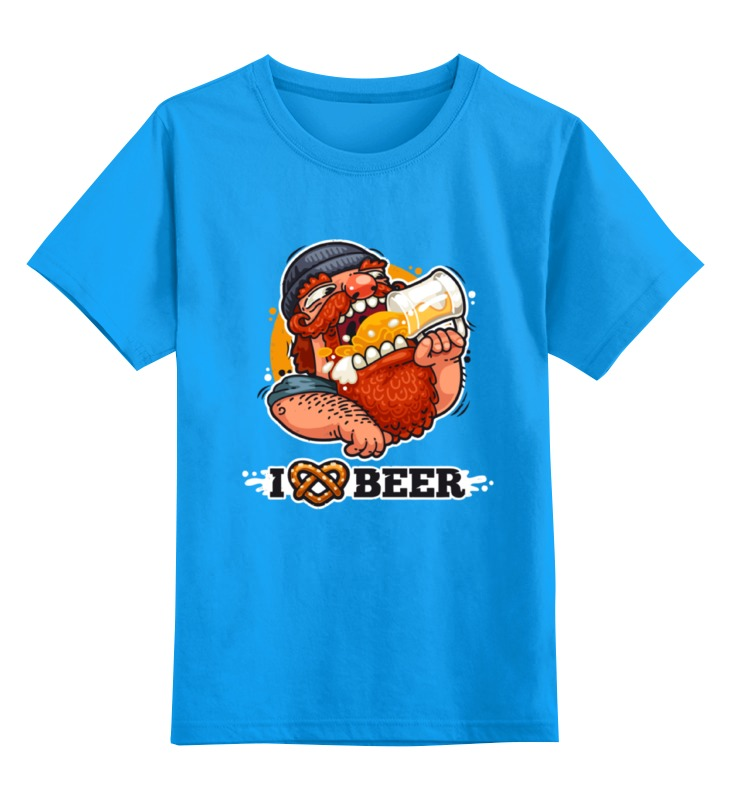 

Футболка детская Printio Я люблю пиво (i love beer) цв. голубой р. 152, Я люблю пиво (i love beer)