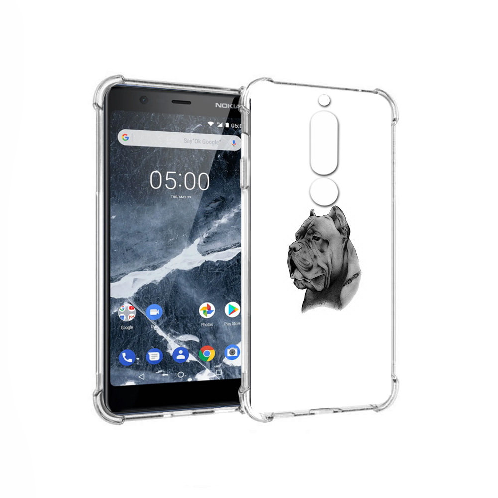 

Чехол MyPads Tocco для Nokia 5.1 грозный бульдог (PT114144.121.300), Прозрачный, Tocco