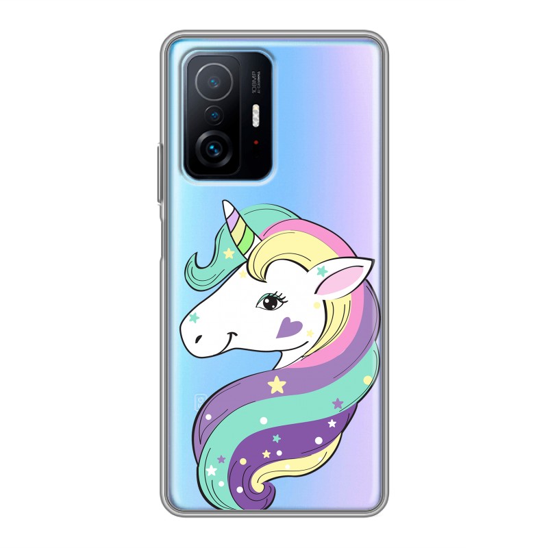 

Полупрозрачный дизайнерский силиконовый чехол для Xiaomi 11T Единороги