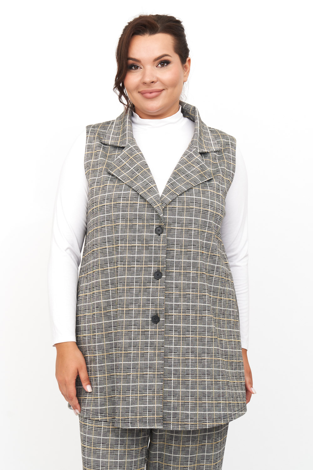 Жилет женский ZORY ZGL10806 серый 72-74 RU