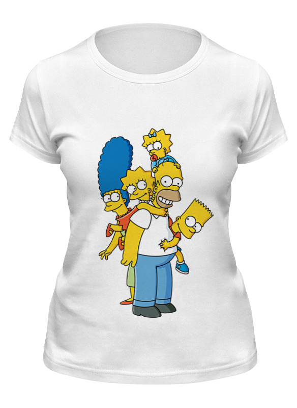 

Футболка женская Printio Simpsons family белая L, Simpsons family