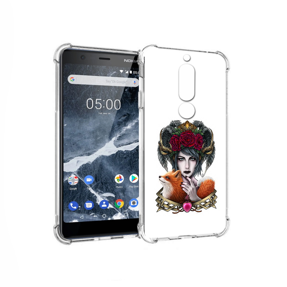 

Чехол MyPads Tocco для Nokia 5.1 девушка с лисой (PT114144.121.314), Прозрачный, Tocco