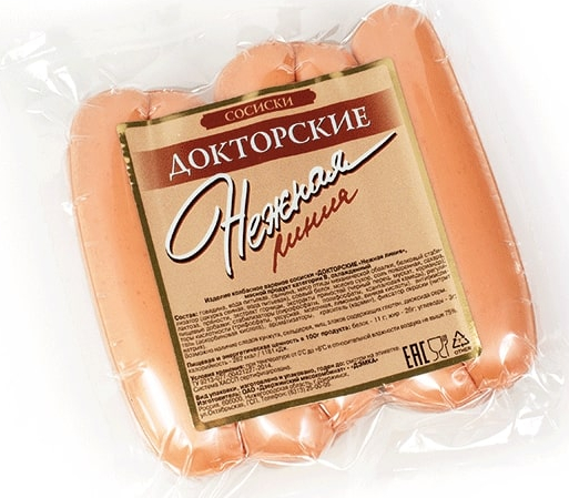 

Сосиски Нежная линия Докторские +- 1 кг