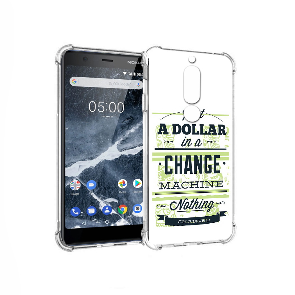 

Чехол MyPads Tocco для Nokia 5.1 доллар надпись (PT114144.121.336), Прозрачный, Tocco