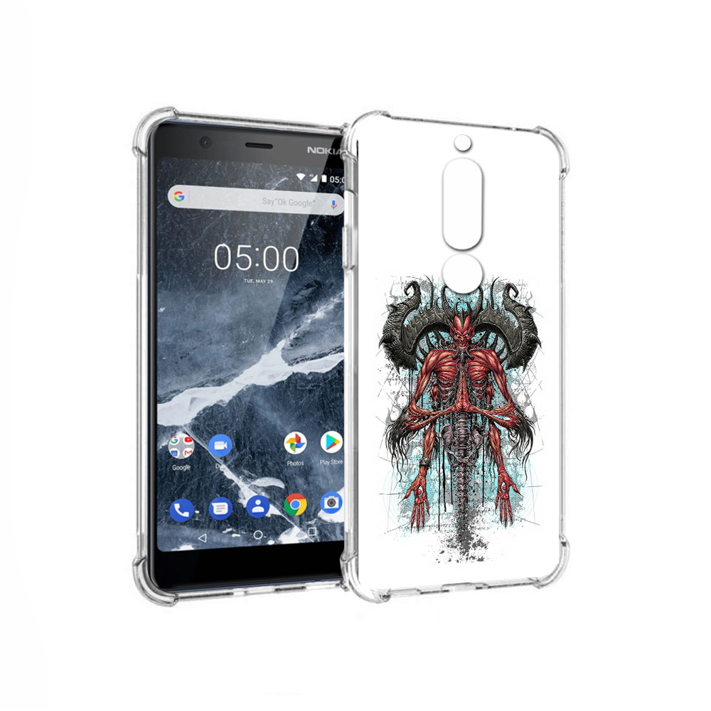 

Чехол MyPads Tocco для Nokia 5.1 дьявол (PT114144.121.340), Прозрачный, Tocco