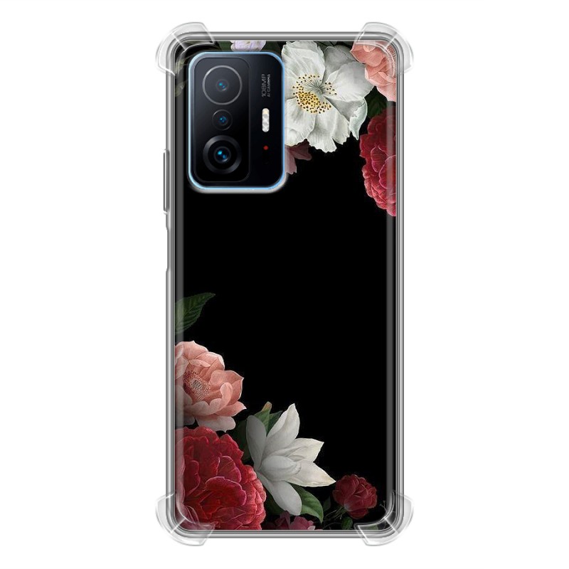 фото Дизайнерский силиконовый с усиленными углами чехол для xiaomi 11t цветы 100gadgets