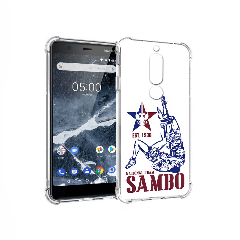 

Чехол MyPads Tocco для Nokia 5.1 единоборства самбо (PT114144.121.344), Прозрачный, Tocco
