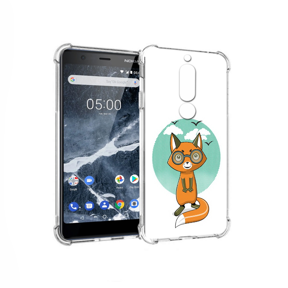 

Чехол MyPads Tocco для Nokia 5.1 задумчивая лиса (PT114144.121.348), Прозрачный, Tocco