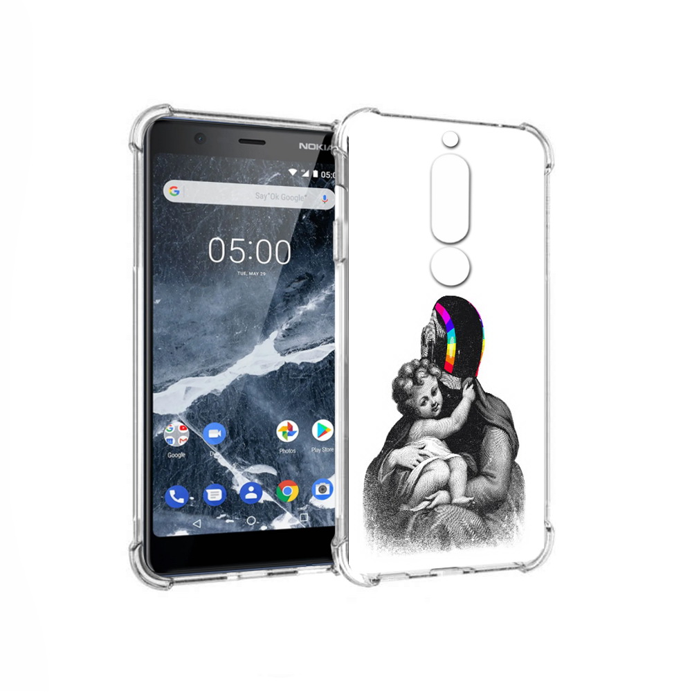 

Чехол MyPads Tocco для Nokia 5.1 защитник в шлеме (PT114144.121.350), Прозрачный, Tocco