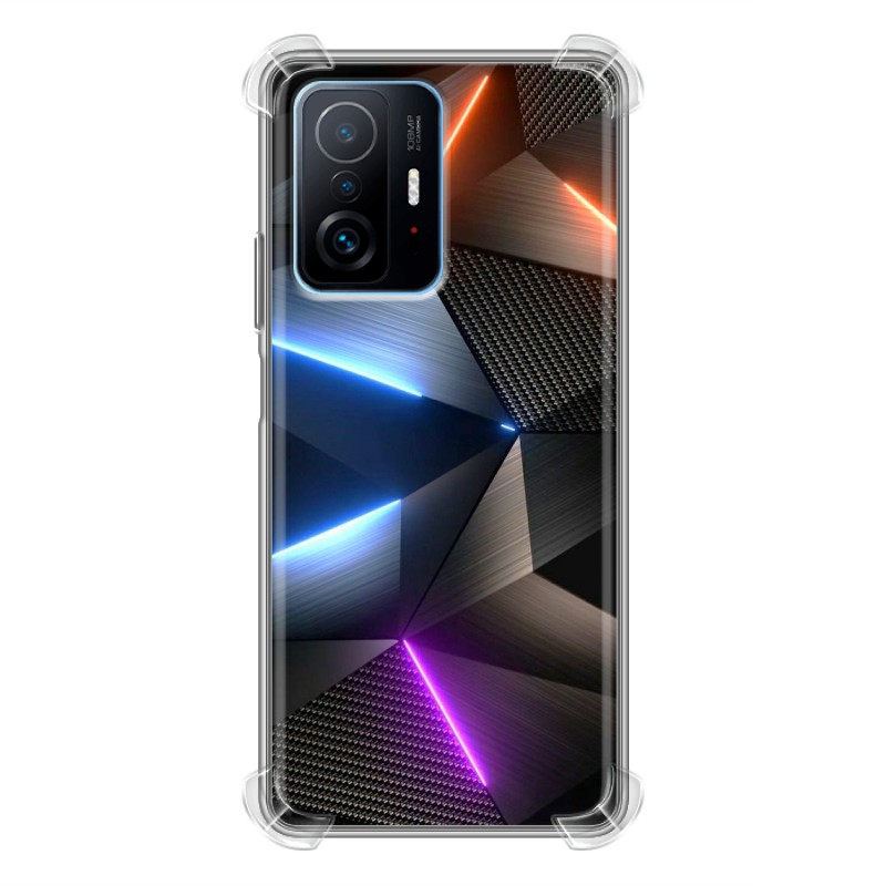 фото Дизайнерский силиконовый с усиленными углами чехол для xiaomi 11t яркие абстракции 100gadgets
