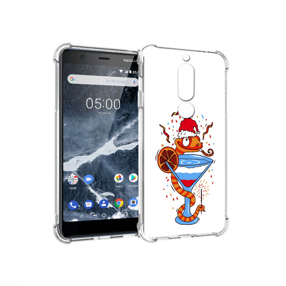 

Чехол MyPads Tocco для Nokia 5.1 змейка (PT114144.121.364), Прозрачный, Tocco
