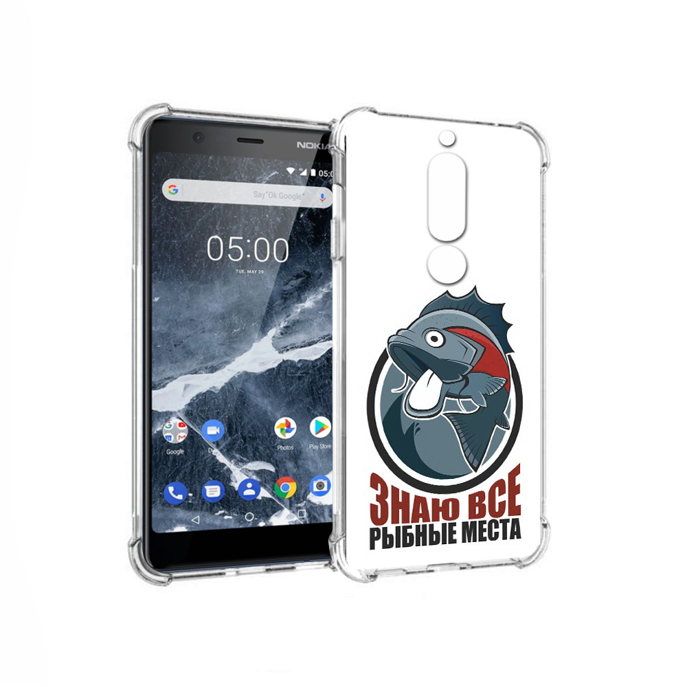

Чехол MyPads Tocco для Nokia 5.1 знаю все рыбные места (PT114144.121.367), Прозрачный, Tocco