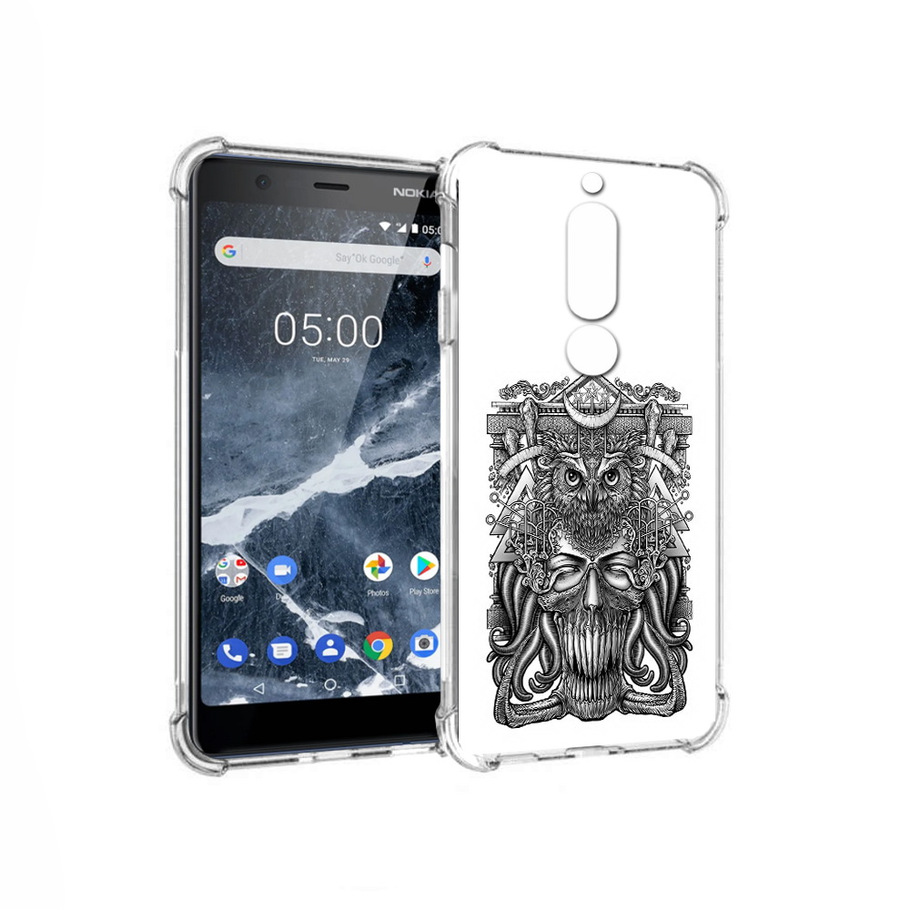

Чехол MyPads Tocco для Nokia 5.1 зубастая сова (PT114144.121.369), Прозрачный, Tocco