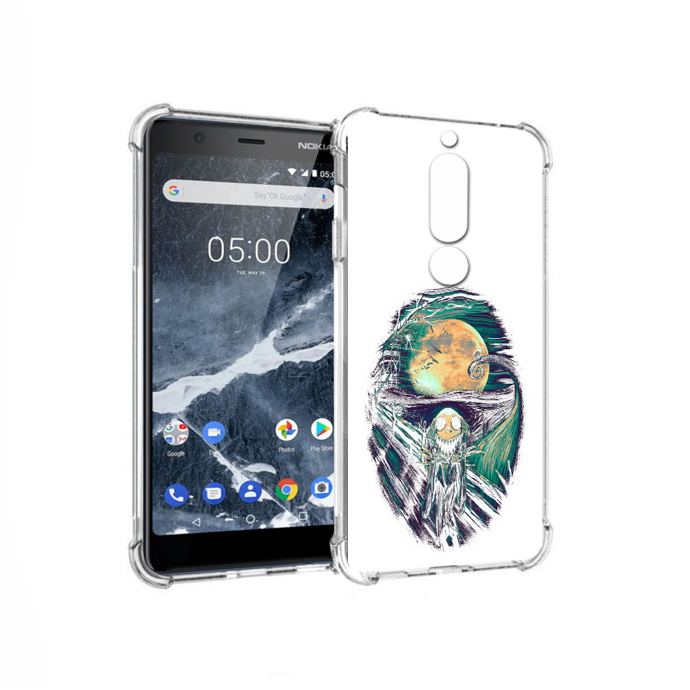 

Чехол MyPads Tocco для Nokia 5.1 зубастое существо абстракция (PT114144.121.370), Прозрачный, Tocco