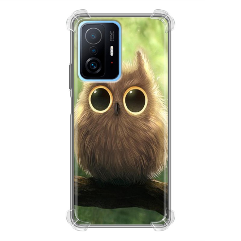 фото Дизайнерский силиконовый с усиленными углами чехол для xiaomi 11t совы 100gadgets