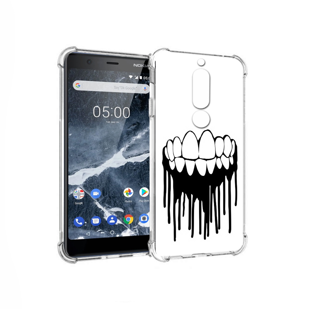

Чехол MyPads Tocco для Nokia 5.1 зубы (PT114144.121.372), Прозрачный, Tocco
