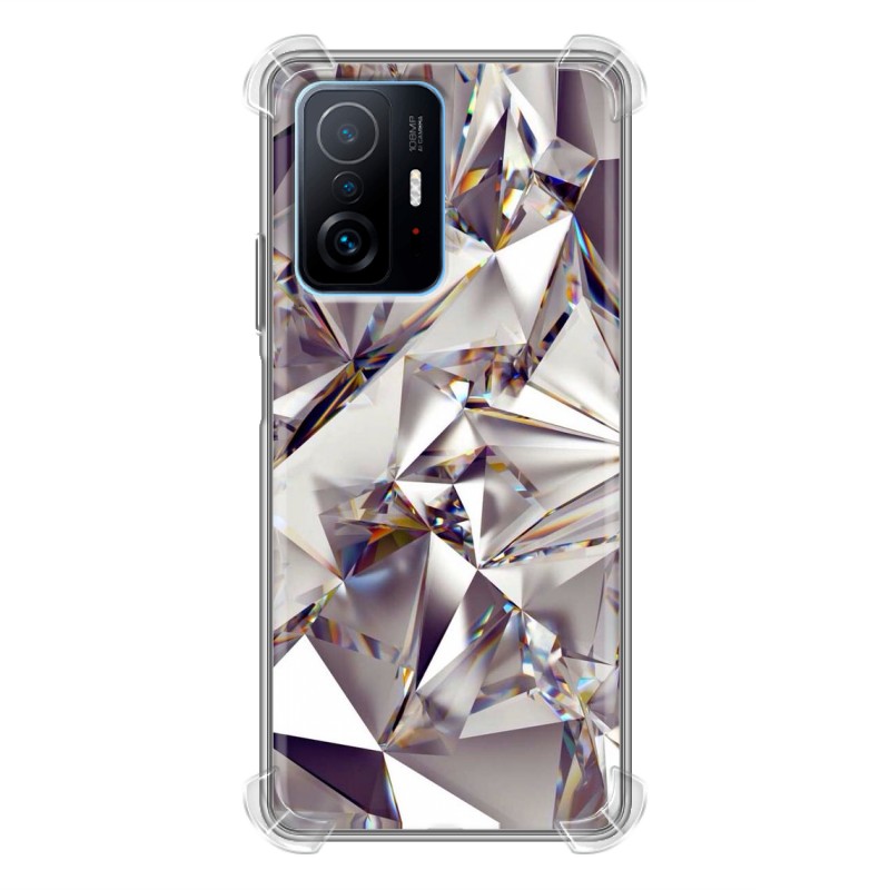 фото Дизайнерский силиконовый с усиленными углами чехол для xiaomi 11t кристаллы 100gadgets