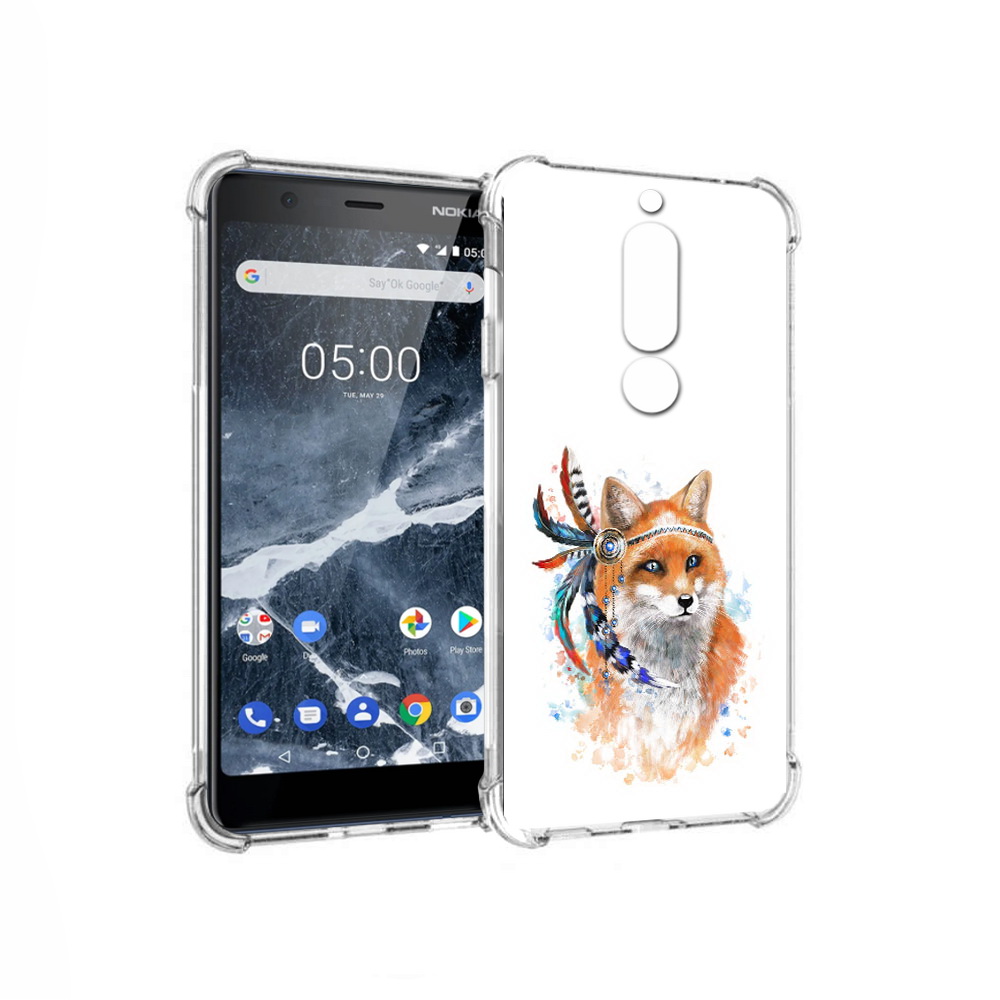 

Чехол MyPads Tocco для Nokia 5.1 инду лиса (PT114144.121.377), Прозрачный, Tocco