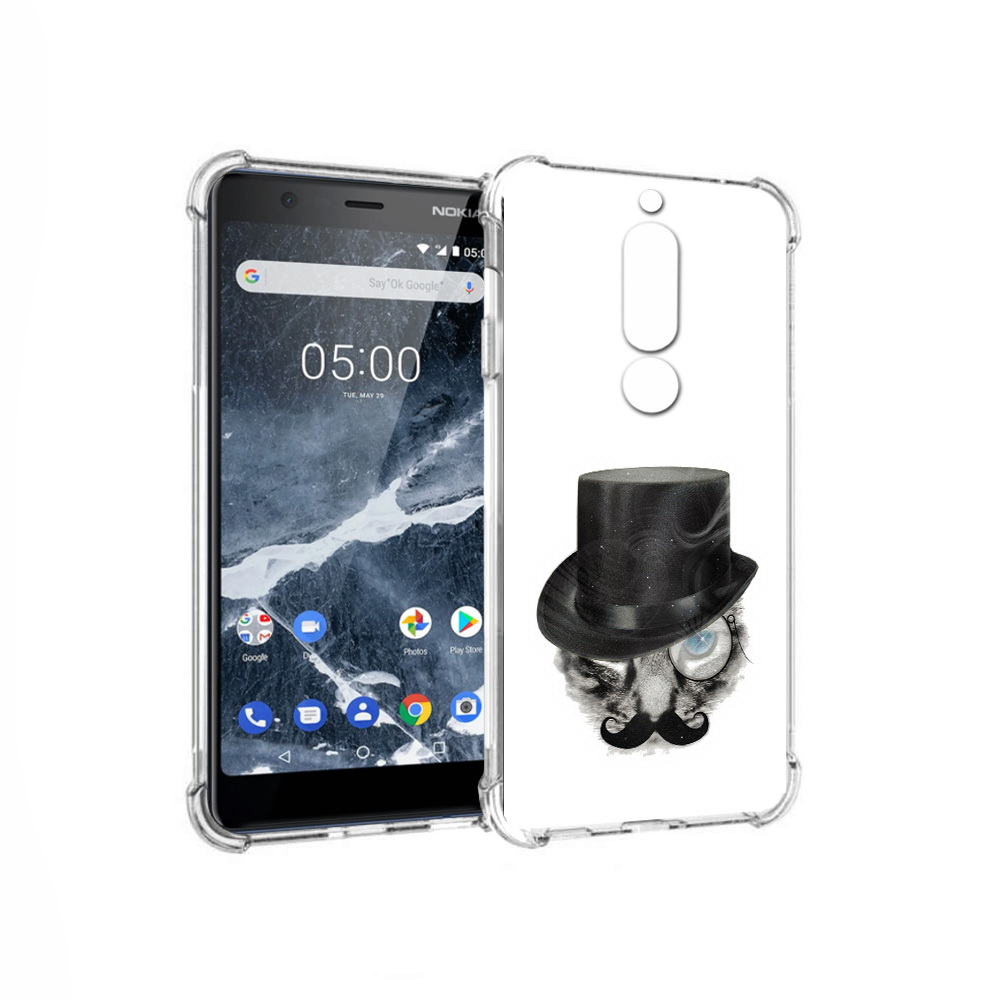 

Чехол MyPads Tocco для Nokia 5.1 интелегентный кот (PT114144.121.378), Прозрачный, Tocco