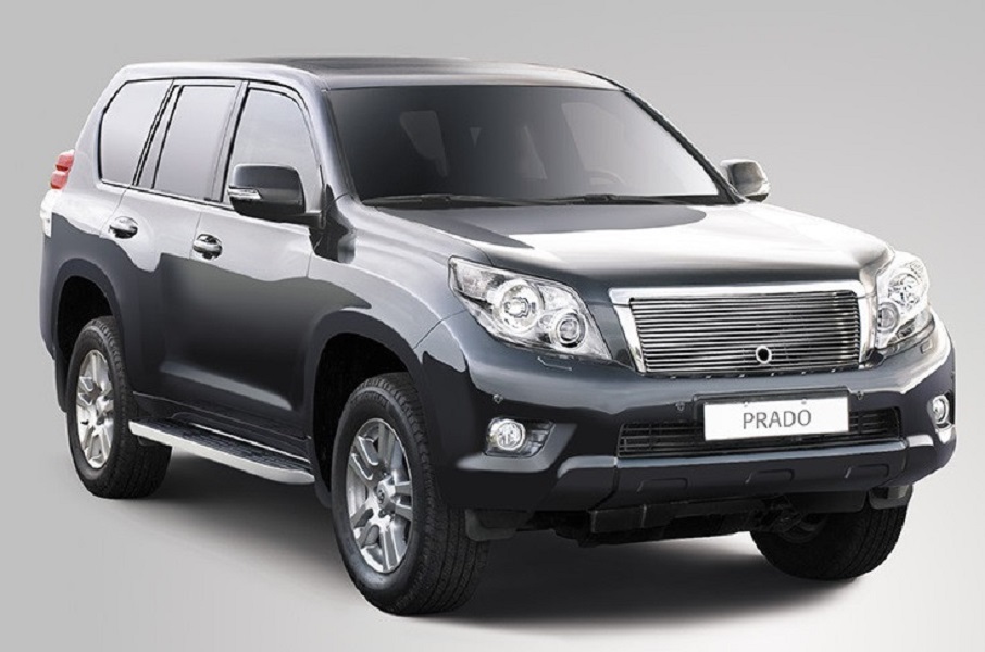 Декоративная решетка радиатора Souz-96 d10 Toyota Land Cruiser Prado 150 2009-2013 чёрн