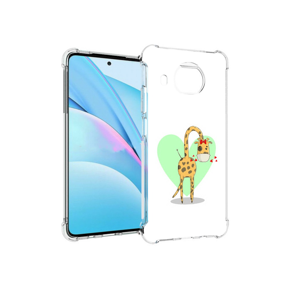 

Чехол MyPads Tocco для Xiaomi Mi 10T Lite Влюбленный жираф 14 февраля (PT154732.269.47), Прозрачный, Tocco