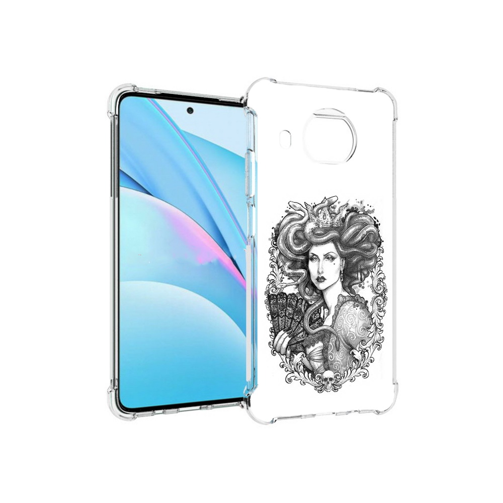 

Чехол MyPads Tocco для Xiaomi Mi 10T Lite медуза черно белый (PT154732.269.472), Прозрачный, Tocco