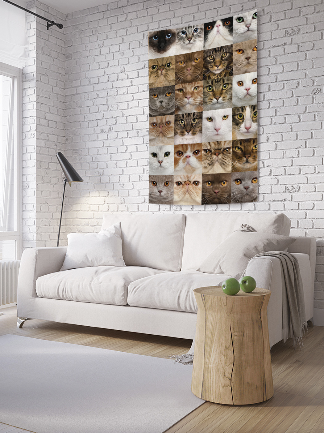 

Вертикальное фотопанно на стену JoyArty Кошачьи лица 150x200 см, Кошачьи лица