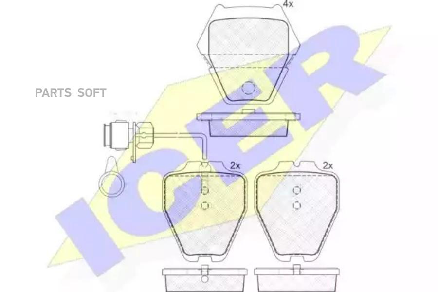 

Колодки Передние Audi A8 98-02 /Type Trw /8 Колодок Icer 181565 Icer арт. 181565