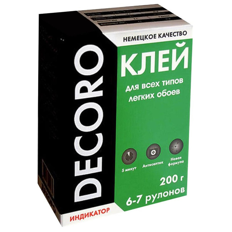 фото Клей для обоев декоро универсал 200 г decoro