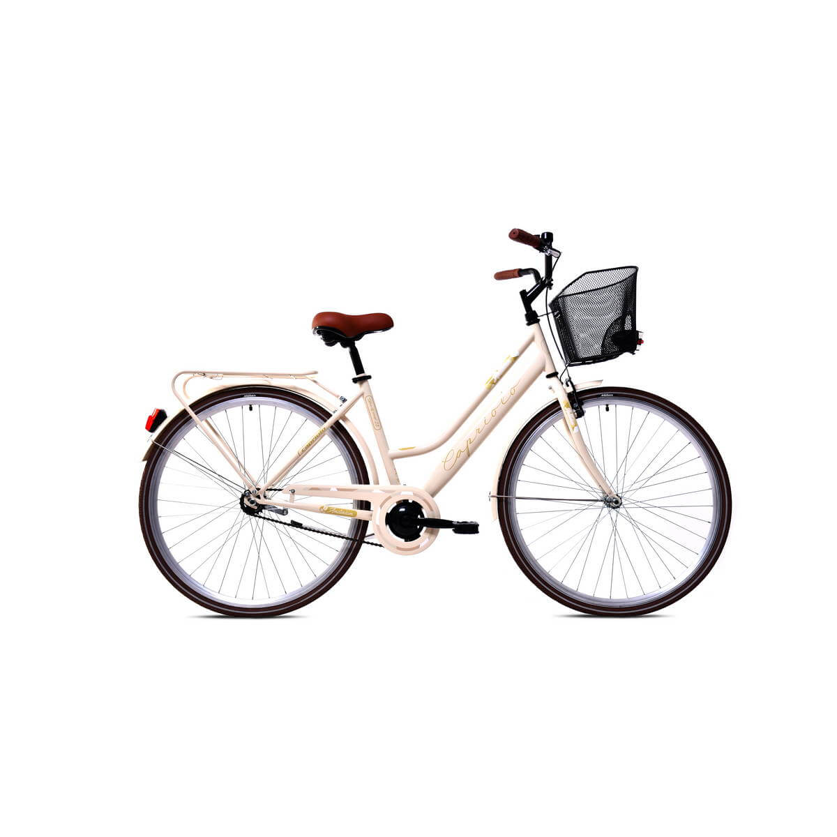 Велосипед CAPRIOLO CITY AMSTERDAM LADY 28'' FIX, STEEL 18'' бежевый 2024