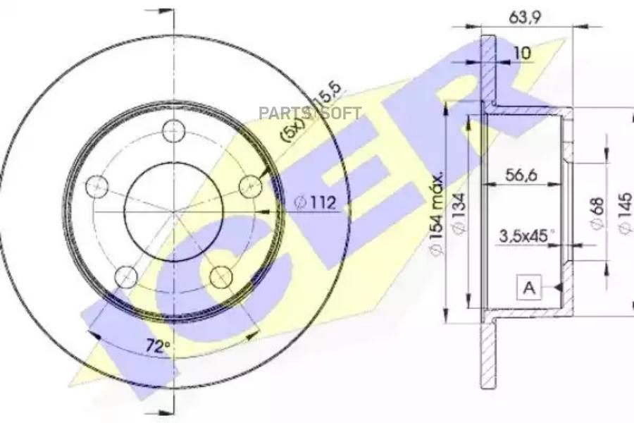 

Диск Тормозной Задний Ad 100/A6 91-97 Vw B5 Icer 78bd4060-2 Icer арт. 78BD4060-2