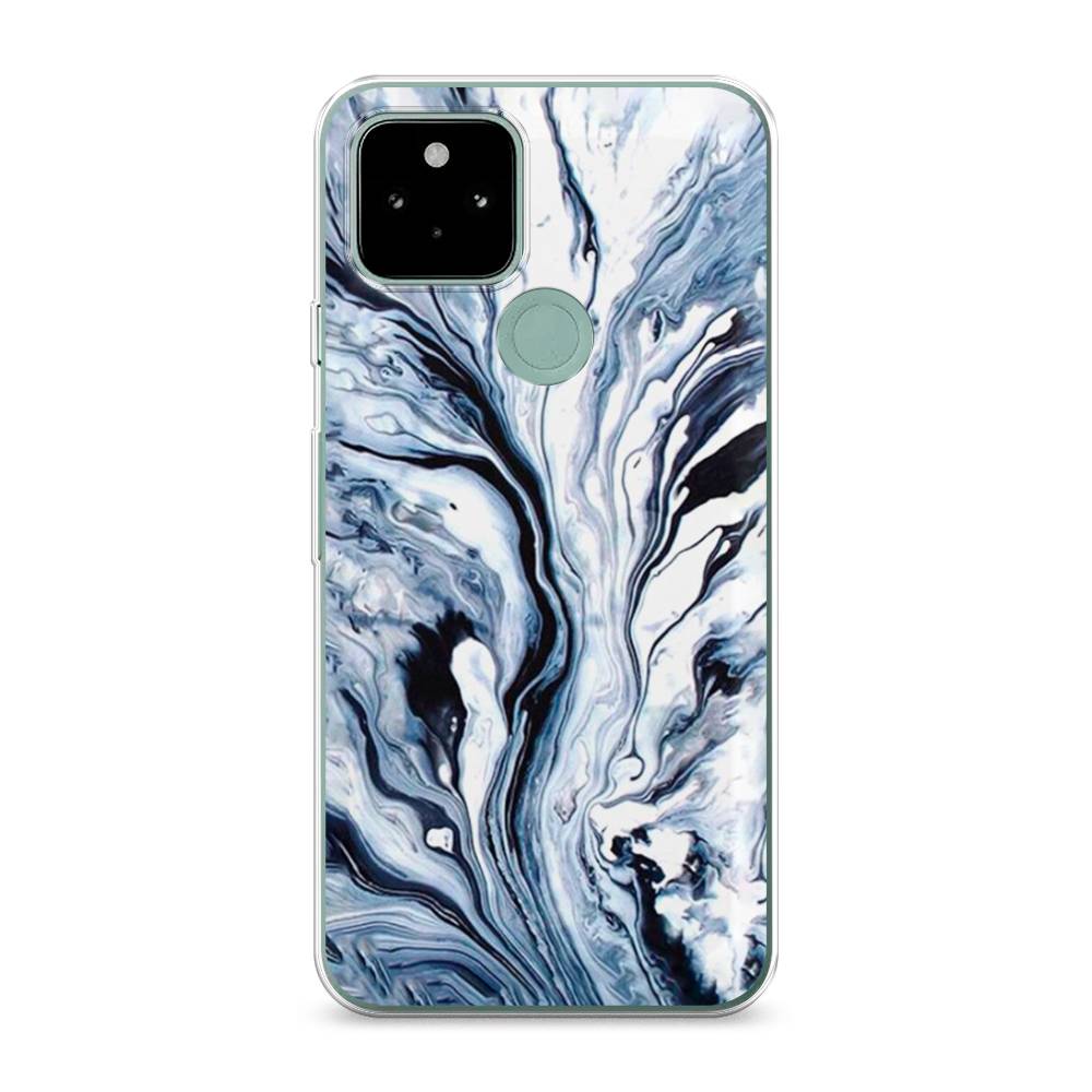 

Чехол Awog на Google Pixel 5A "Голубой минерал мрамор", Разноцветный, 271050-3