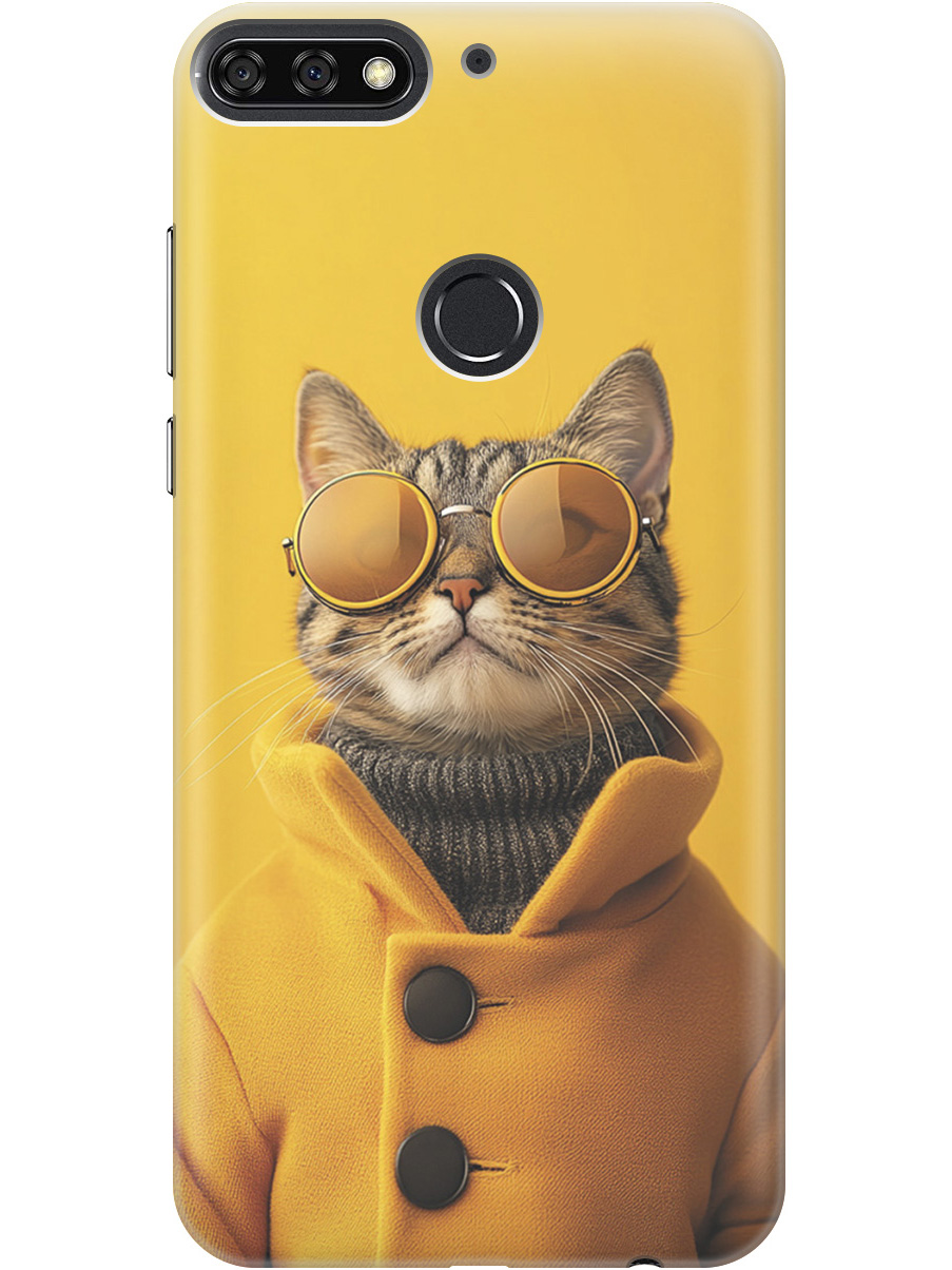 

Силиконовый чехол на Honor 7C / 7A Pro / Huawei Y6 Prime (2018) с принтом 829604, Прозрачный;желтый;черный, 717873012