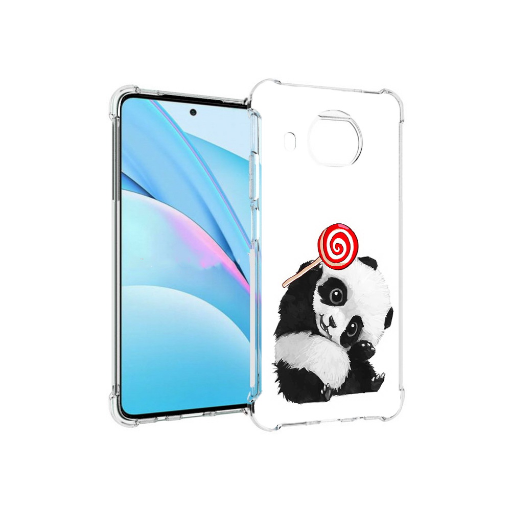 

Чехол MyPads Tocco для Xiaomi Mi 10T Lite панда с леденцом (PT154732.269.534), Прозрачный, Tocco