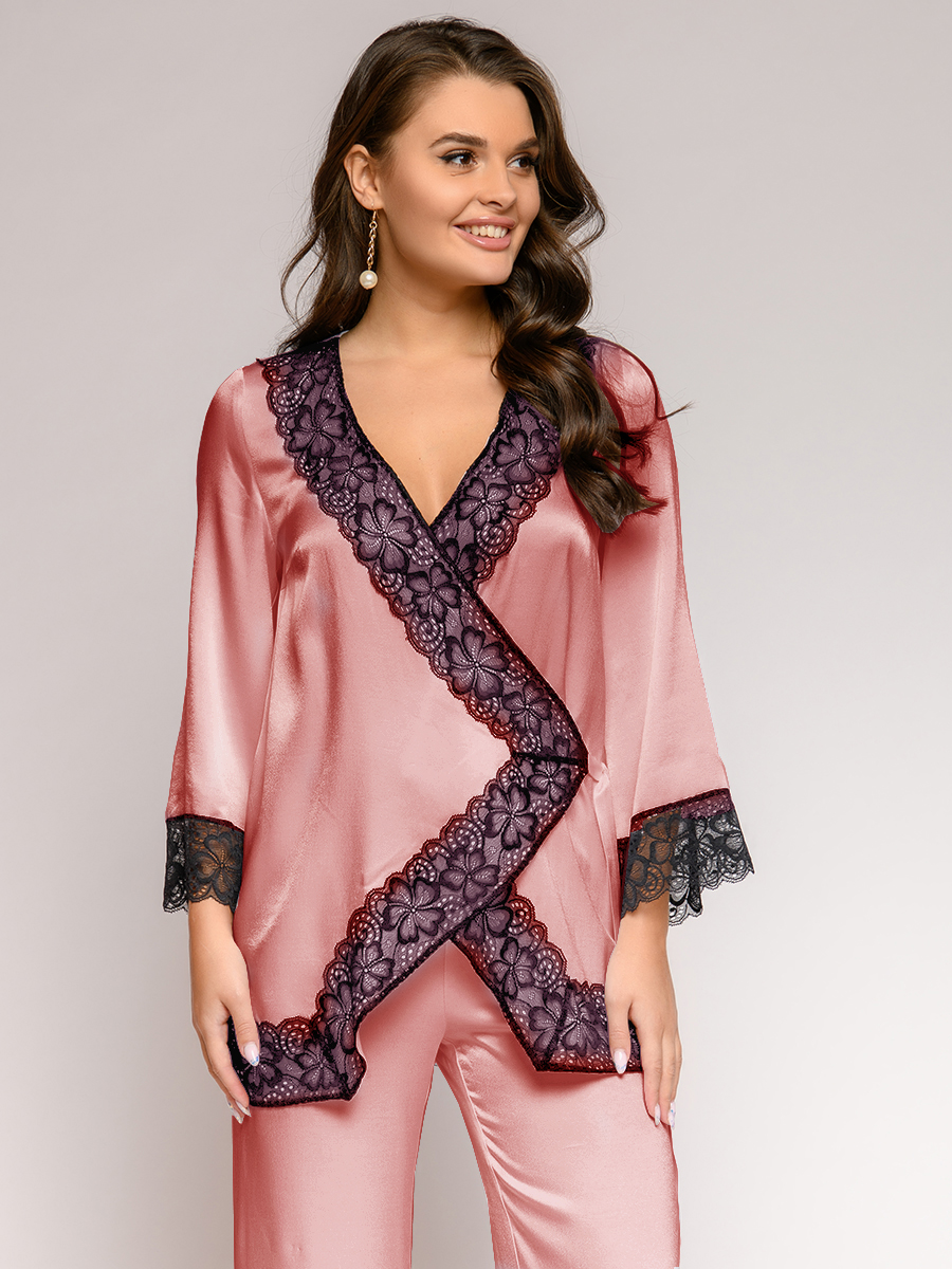 

Брюки домашние женские 1001dress 0112008-40005 розовые 40-42, 0112008-40005