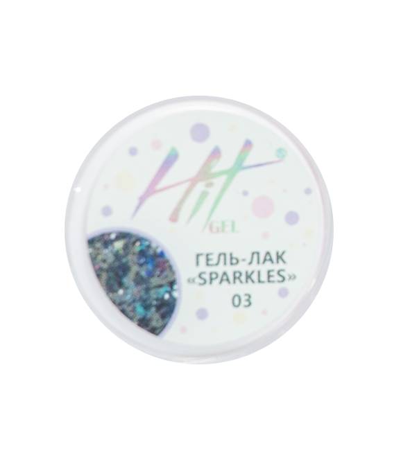 фото Гель-лак hit gel sparkles №03