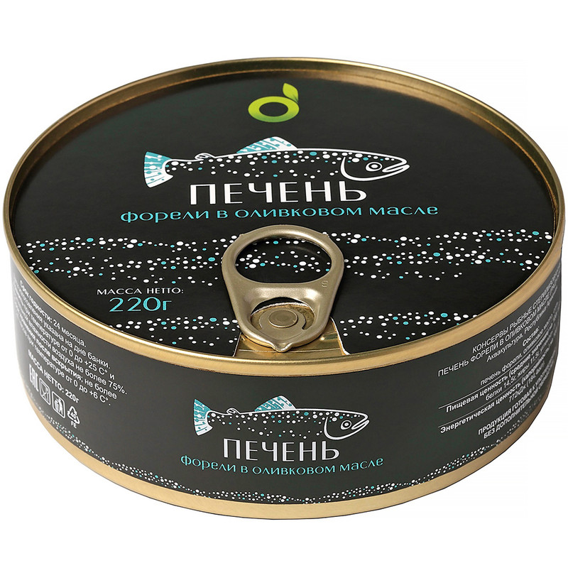 Печень форели Ecofood в оливковом масле 220г