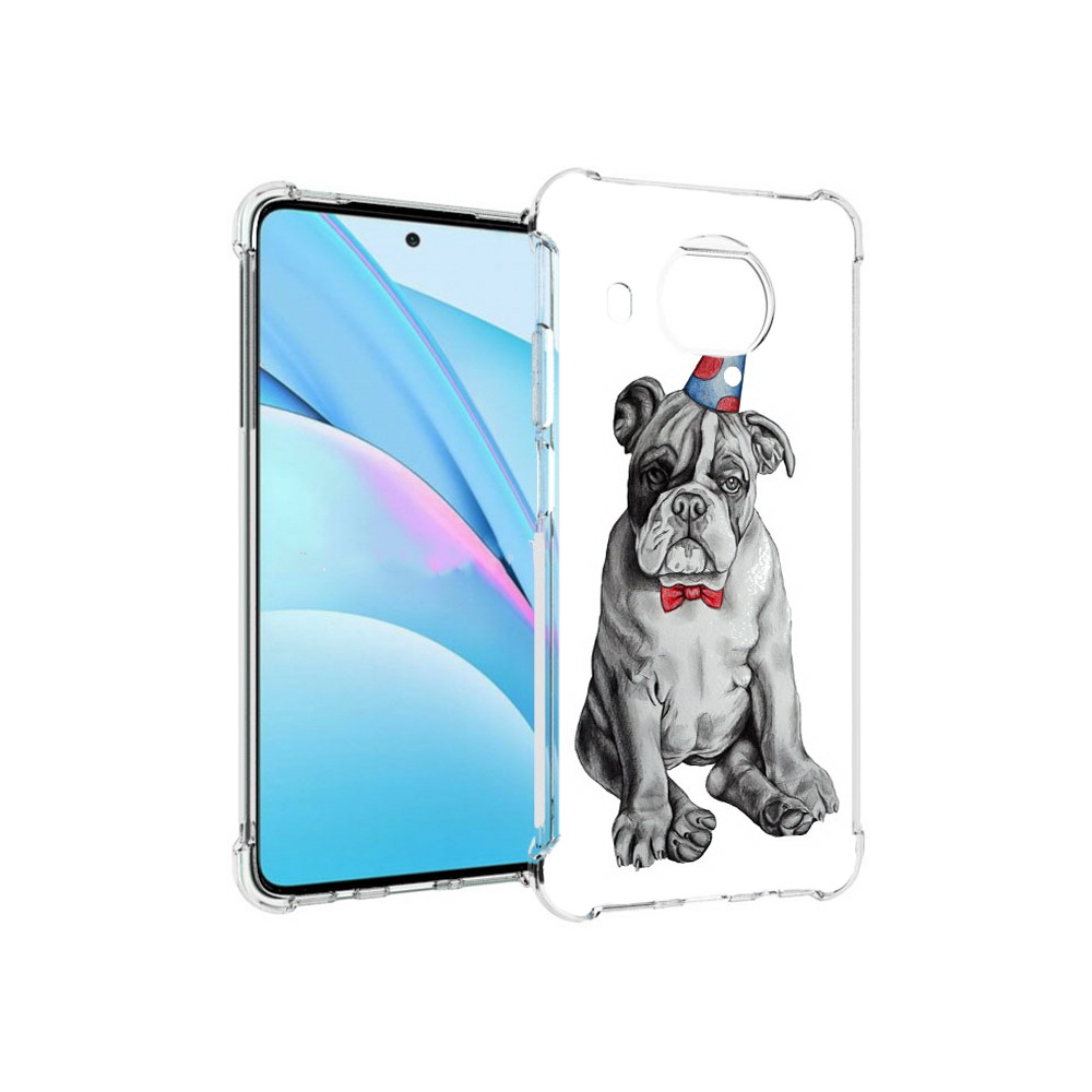 

Чехол MyPads Tocco для Xiaomi Mi 10T Lite праздничный щенок (PT154732.269.554), Прозрачный, Tocco