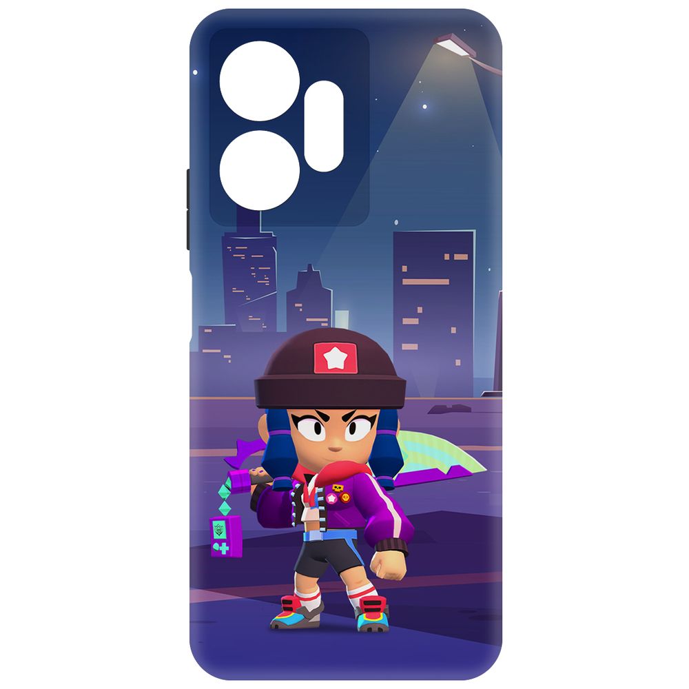 

Чехол-накладка Krutoff Soft Case Brawl Stars - Героиня Биби для Infinix Zero 20 черный
