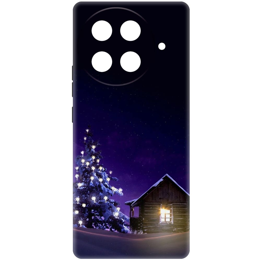 

Чехол-накладка Krutoff Soft Case Зимний домик для TECNO Camon 30S Pro черный