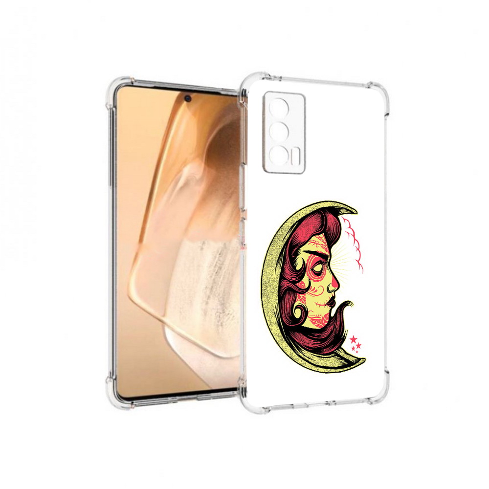

Чехол MyPads Tocco для Vivo iQOO Neo 5 желтый полумесяц с лицом девушки (PT226960.398.346), Прозрачный, Tocco