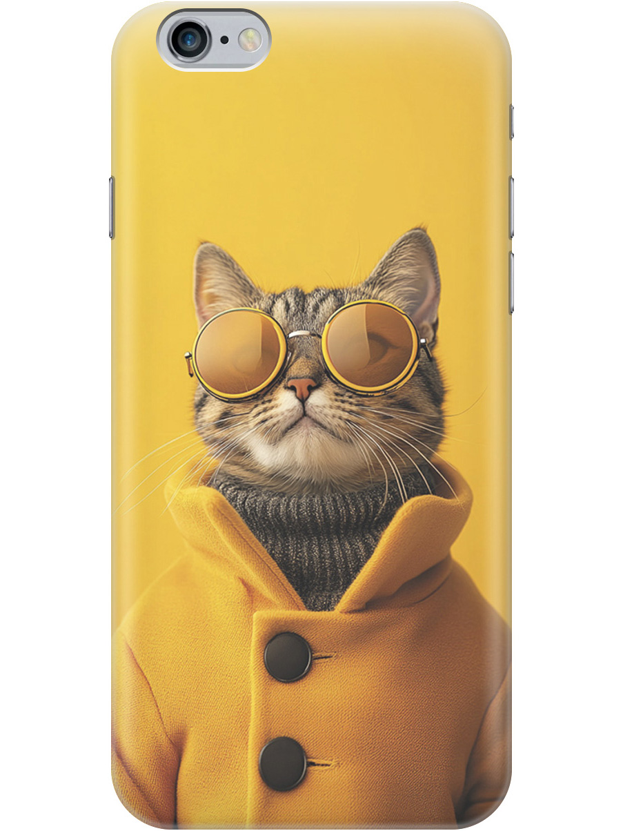 

Силиконовый чехол на Apple iPhone 6S Plus / 6 Plus с принтом "Котик в желтых очках", Прозрачный;желтый;черный, 78174812