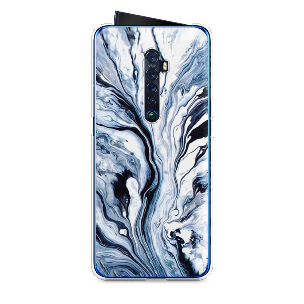 

Чехол Awog на Oppo Reno 2 "Голубой минерал мрамор", Разноцветный, 253550-3