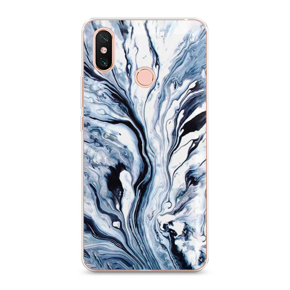 

Чехол Awog на Xiaomi Mi Max 3 "Голубой минерал мрамор", Разноцветный, 34350-3