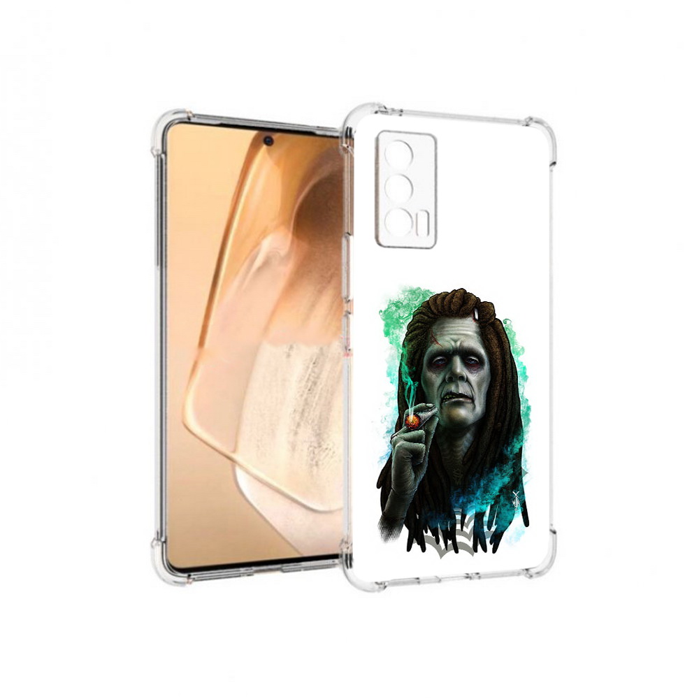 

Чехол MyPads Tocco для Vivo iQOO Neo 5 зеленый мужчина с сигаретой (PT226960.398.360), Прозрачный, Tocco