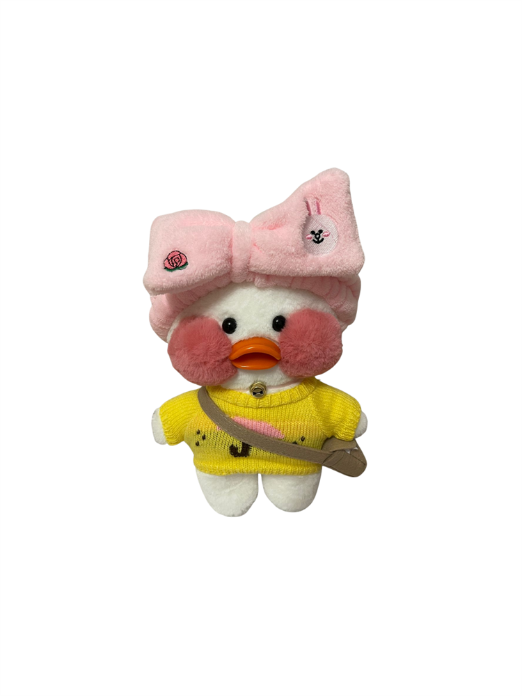 Мягкая игрушка уточка лалафанфан (lalafanfan duck) в очках из TikTok/ТикТок 666213/17