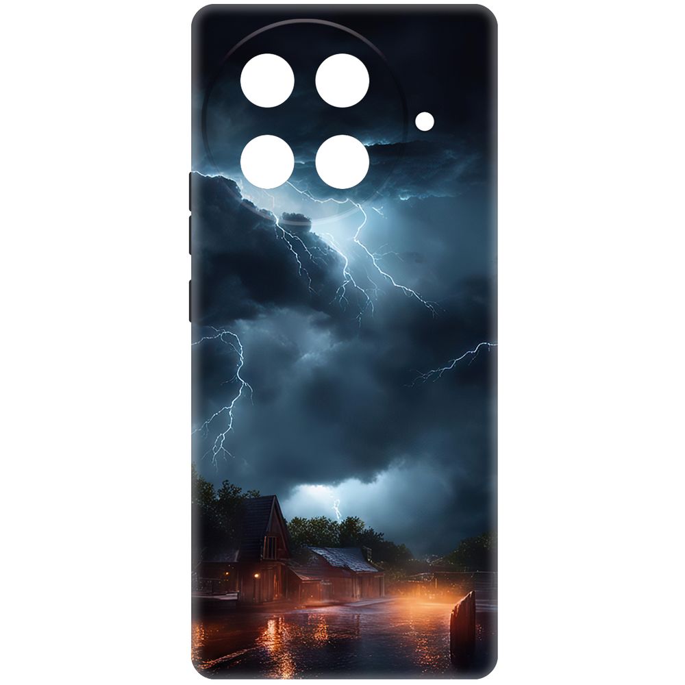 

Чехол-накладка Krutoff Soft Case Ночная гроза для TECNO Camon 30S Pro черный