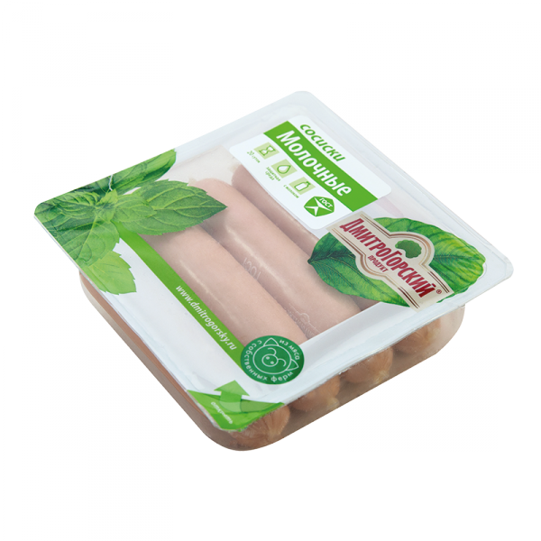 

Сосиски Дмитрогорский Продукт Молочные ГОСТ вареные