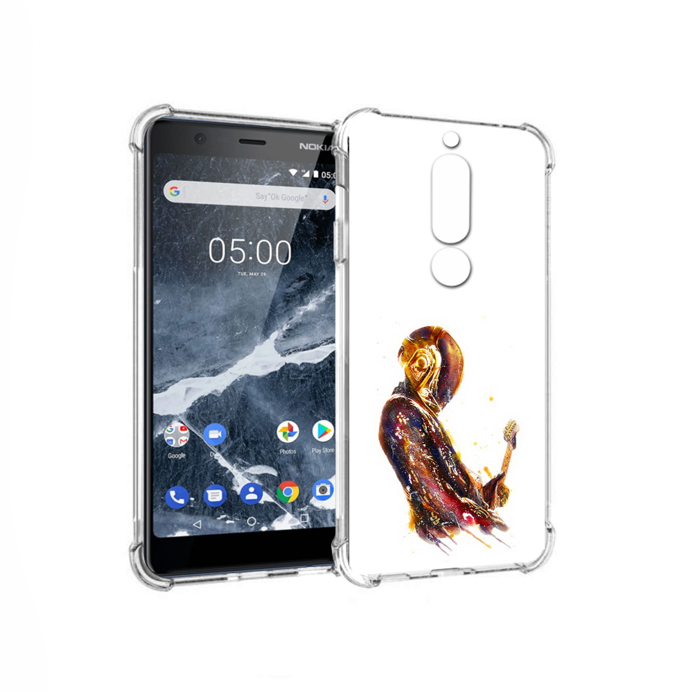 

Чехол MyPads Tocco для Nokia 5.1 космо-музыкант (PT114144.121.393), Прозрачный, Tocco