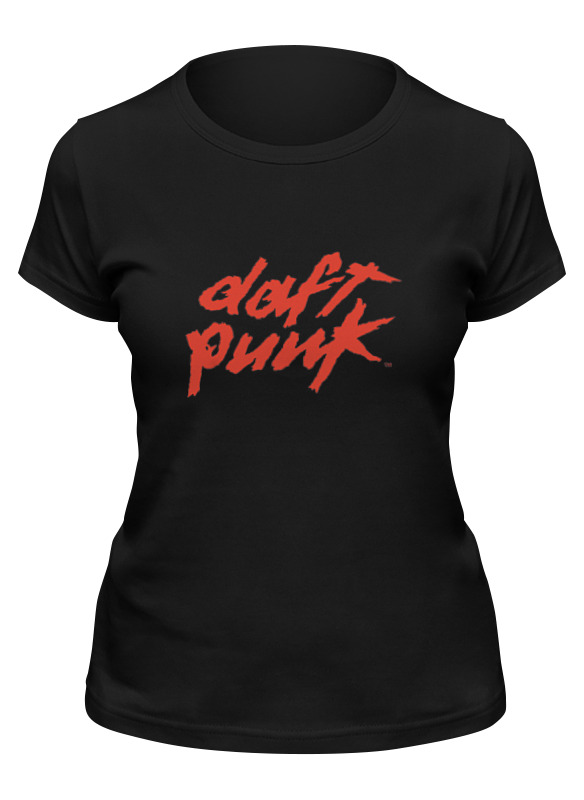 

Футболка женская Printio Daft punk logo черная L, Черный, Daft punk logo